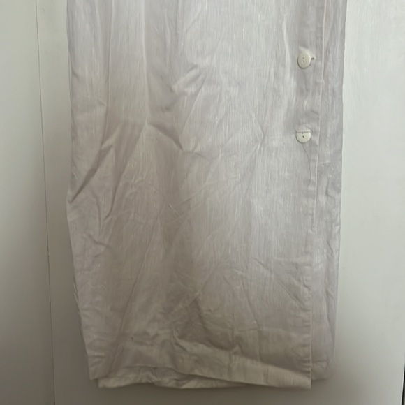 Vintage Sake White Linen Midi Dress - Picture 4 of 11